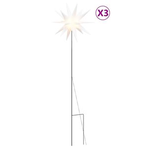 vidaXL 3 db &ouml;sszecsukhat&oacute; t&uuml;sk&eacute;s feh&eacute;r kar&aacute;csonyi l&aacute;mpa LED-del 35 cm