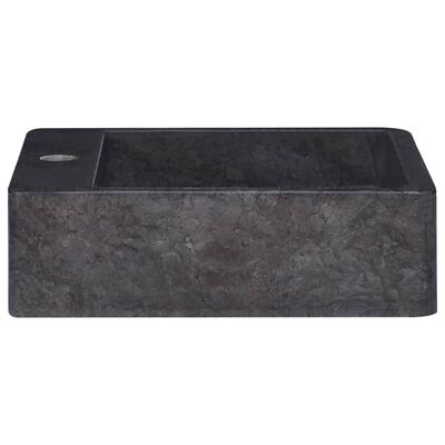 vidaXL fekete márvány mosdókagyló 40 x 40 x 12 cm