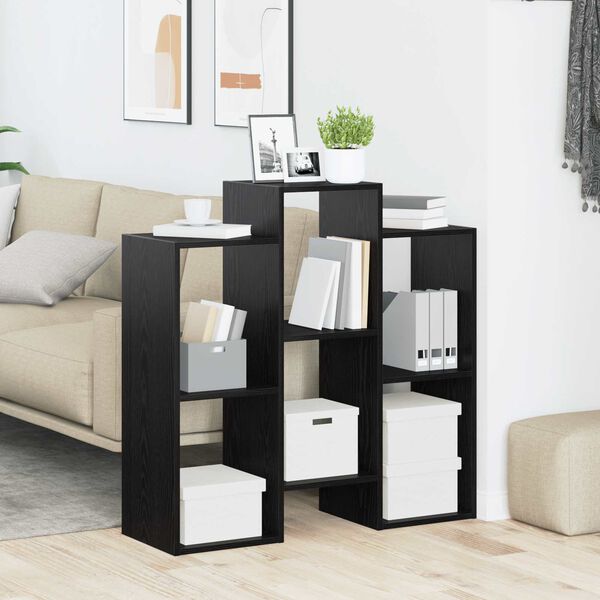 vidaXL Sz&eacute;f Fekete t&ouml;lgy 90 x 30 x 90 cm