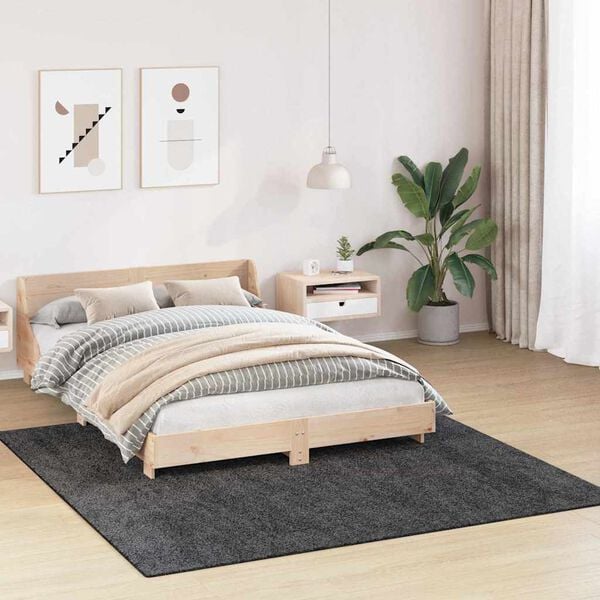 vidaXL Cs&uacute;sz&aacute;sg&aacute;tl&oacute; Shaggy Szőnyeg S&ouml;t&eacute;tsz&uuml;rke 200 x 200 cm PP