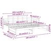 vidaXL fehér tömör fenyőfa kihúzható kanapéágy 2 x (90 x 190) cm