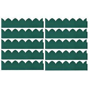 vidaXL 10 db z&ouml;ld polipropil&eacute;n gyepszeg&eacute;ly 65 x 15 cm