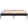 vidaXL fekete szerelt fa és fém ágykeret 140 x 200 cm
