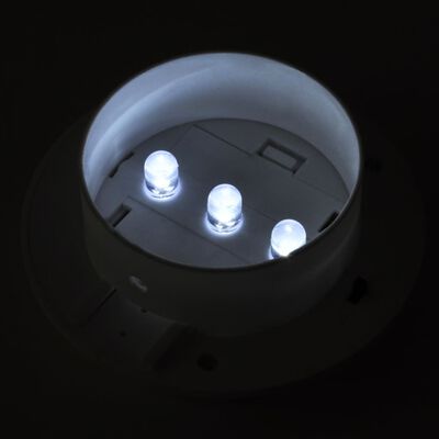 vidaXL 12 darab fehér kültéri napelemes LED kerítéslámpa
