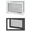 vidaXL D&ouml;nthető &eacute;s forgathat&oacute; pinceablak RISOR 90 x 50 cm PVC &eacute;s &Uuml;veg