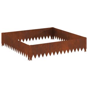 vidaXL Fűszeg&eacute;lyez&eacute;s 100 x 100 x 20 cm Ac&eacute;l Rozsd&aacute;s