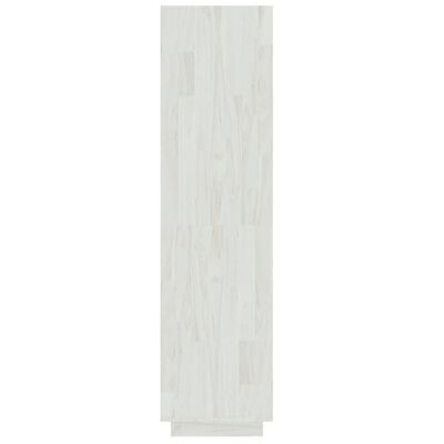vidaXL fehér tömör fenyőfa könyvszekrény/térelválasztó 40x35x135 cm