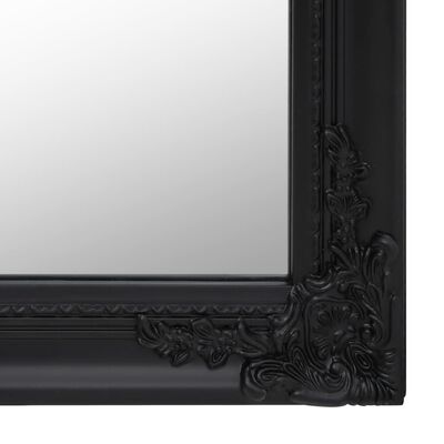 vidaXL fekete szabadon álló tükör 50x200 cm