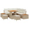 vidaXL Kerti Kanap&eacute; Szett p&aacute;rn&aacute;val 8 pcs Beige &eacute;s kr&eacute;m