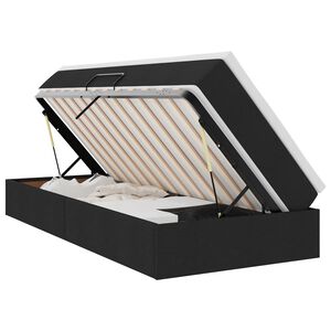 vidaXL &Aacute;gy t&aacute;rol&oacute;val &eacute;s matraccal Fekete 90 x 190 cm Poli&eacute;szter