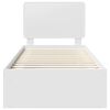 vidaXL Ágykeret fejtámlával Fehér 75 x 190 cm Tömör fenyőfa