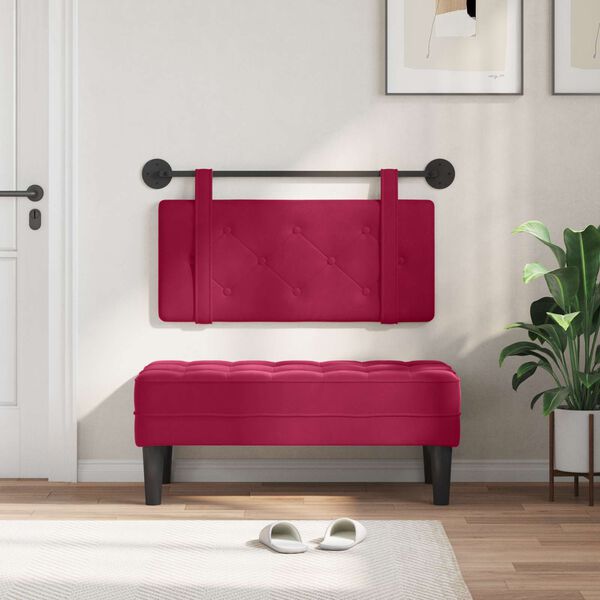 vidaXL Fali Fejt&aacute;mla Falra szerelhető Bord&oacute; 100 x 55 x 5 cm B&aacute;rsony