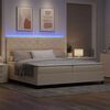 vidaXL Boxrug&oacute;s &aacute;gy matracmal leddel Kr&eacute;m 200 x 200 cm sz&ouml;vet