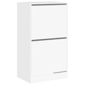 vidaXL feh&eacute;r cipőszekr&eacute;ny 2 kihajthat&oacute; fi&oacute;kkal 60 x 42 x 108 cm