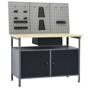 vidaXL munkapad h&aacute;rom fali panellel