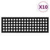 vidaXL L&eacute;pcsőfokok 10 db 25x75 cm gumival