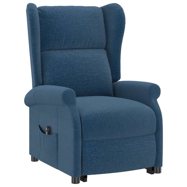 vidaXL magas h&aacute;tt&aacute;ml&aacute;j&uacute; k&eacute;k d&ouml;nthető sz&ouml;vet &aacute;ll&oacute;fotel