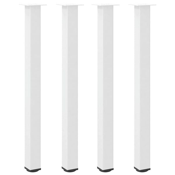 vidaXL 4 db feh&eacute;r b&aacute;rasztal l&aacute;b 110-112 cm ac&eacute;l