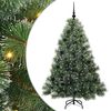 vidaXL Mű kar&aacute;csonyfa 150 LED-del &aacute;llv&aacute;nnyal Z&ouml;ld 150 cm PE &eacute;s PVC