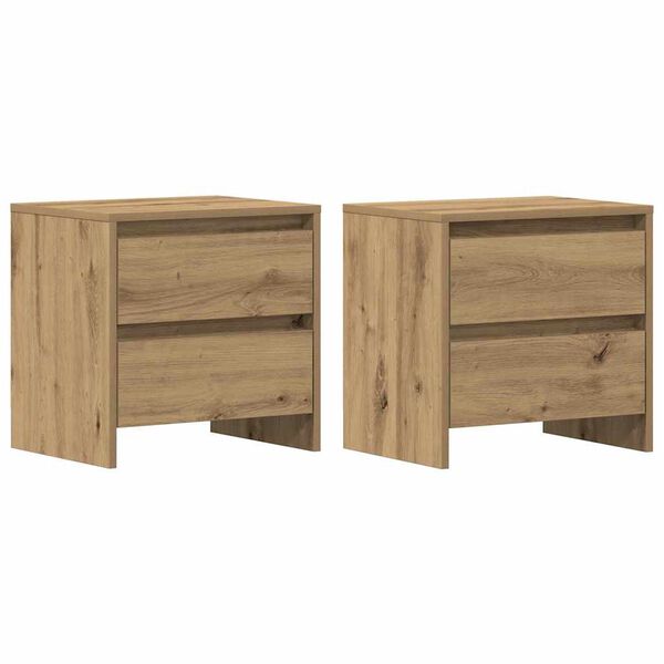 vidaXL &Eacute;jjeliszekr&eacute;ny 2 pcs Artisan t&ouml;lgy 45 x 34 x 44,5 cm Faanyag