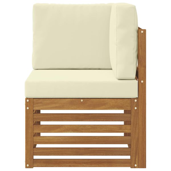 vidaXL K&uuml;lt&eacute;ri Sarokkanap&eacute; T&ouml;m&ouml;r Ak&aacute;cfa Term&eacute;szetes