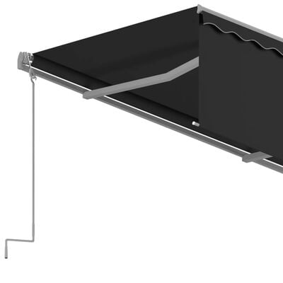 vidaXL antracitszürke automata napellenző redőnnyel 4 x 3 m