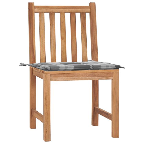 vidaXL 2 db tömör tíkfa kerti szék párnával