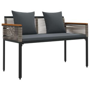 vidaXL Kerti pad 2 -Seater 117 x 54 x 74.5 cm polirattan