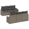 vidaXL Kanap&eacute; Szett p&aacute;rn&aacute;val p&aacute;rn&aacute;val 7 pcs Sz&uuml;rke polirattan