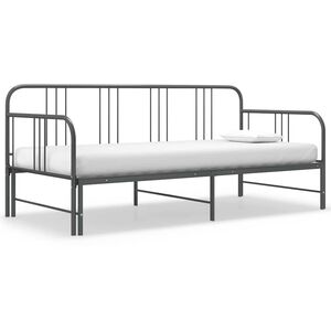 vidaXL szr&uuml;ke f&eacute;m kih&uacute;zhat&oacute; kanap&eacute;&aacute;gy-keret 90 x 200 cm