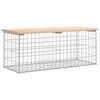 vidaXL t&ouml;m&ouml;r fenyőfa gabion kerti pad 103x44x42 cm