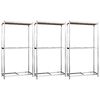 vidaXL 3 db ez&uuml;stsz&iacute;nű 2 szintes ac&eacute;l gumiabroncstart&oacute; 110x40x180 cm