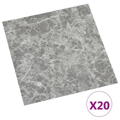 vidaXL 20 db betonszürke öntapadó PVC padlólap 1,86 m²