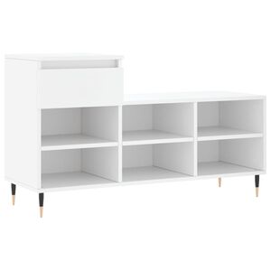 vidaXL feh&eacute;r szerelt fa cipősszekr&eacute;ny 102x36x60 cm