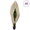 vidaXL Fagy Elleni N&ouml;v&eacute;ny Gyapj&uacute; Fedők 5 pcs B&eacute;zs 1,8 x 1,2 m