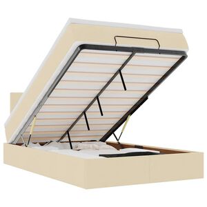 vidaXL Ottom&aacute;n &aacute;gykeret matraccal kr&eacute;m 120x190 cm sz&ouml;vet