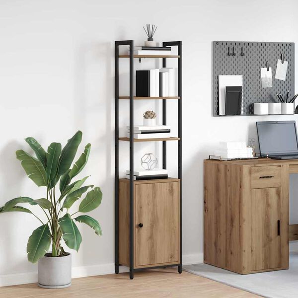 vidaXL K&ouml;nyvespolc Artisan t&ouml;lgy 40 x 24 x 161 cm Faanyag