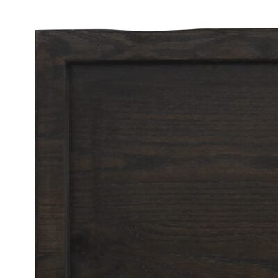 vidaXL sötétbarna kezelt tömör fa fürdőszobai pult 40x40x(2-4) cm