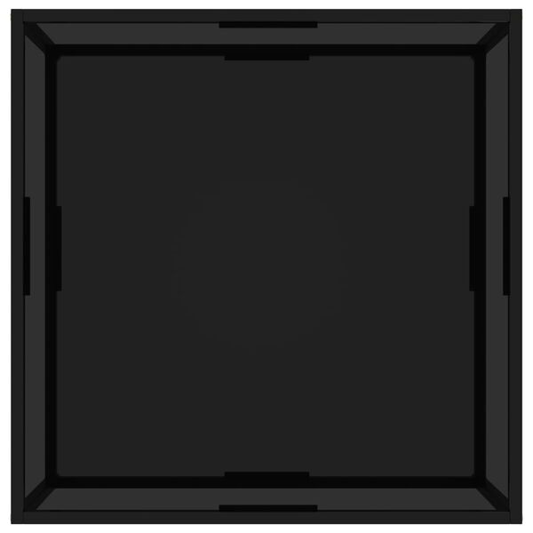 vidaXL fekete edzett üveg dohányzóasztal 80 x 80 x 35 cm