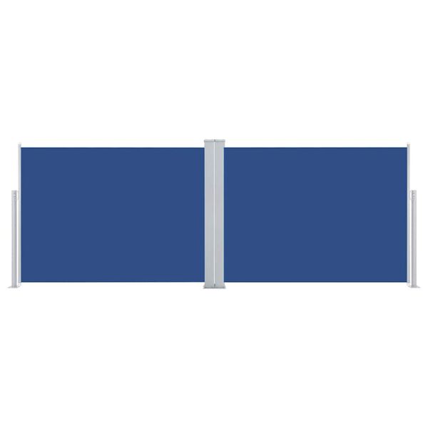 vidaXL kék behúzható oldalsó napellenző 120 x 1000 cm