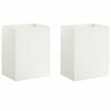 vidaXL Kerti cser&eacute;p 2 db Feh&eacute;r 40 x 30 x 50 cm Hidegen hengerelt ac&eacute;l