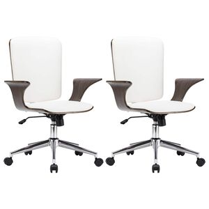 vidaXL Forg&oacute;s Irodai Sz&eacute;kek 2 db Műbőr 69 x 61 x 104 cm