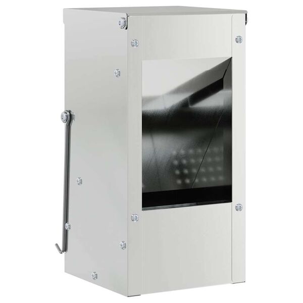 vidaXL Ny&uacute;l Etető Ez&uuml;st 12,5 x 12,5 x 25 cm Horganyzott ac&eacute;l