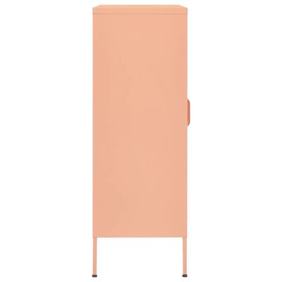 vidaXL rózsaszín acél tárolószekrény 80 x 35 x 101,5 cm