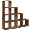 vidaXL 4 szintes antik sz&iacute;nű elv&aacute;laszt&oacute; k&ouml;nyvespolc 131,5x29x131,5 cm