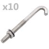 vidaXL 25 szett hornyos J-csavar any&aacute;val &eacute;s al&aacute;t&eacute;ttel M8 x 100 mm