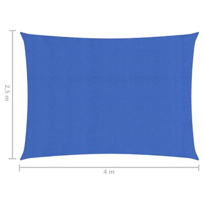vidaXL kék HDPE napvitorla 160 g/m² 2,5 x 4 m