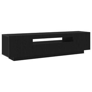 vidaXL TV szekr&eacute;ny 160 x 35 x 40 cm Fekete Szerelt Fa