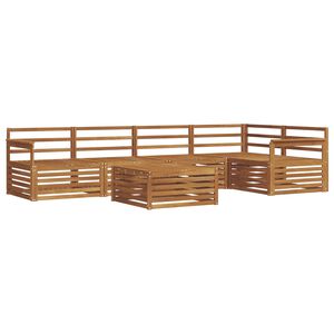 vidaXL K&uuml;lt&eacute;ri kanap&eacute; szett 6 pcs Term&eacute;szetes