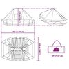 vidaXL Családi Tipi sátor tetővel Kék 680 x 430 x 270 cm